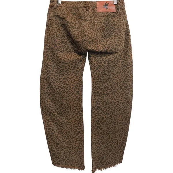 Free People‎ One Teaspoon Harem Cheetah Sinner Pants Barrel Jeans Tobacco 26 S - Image 2