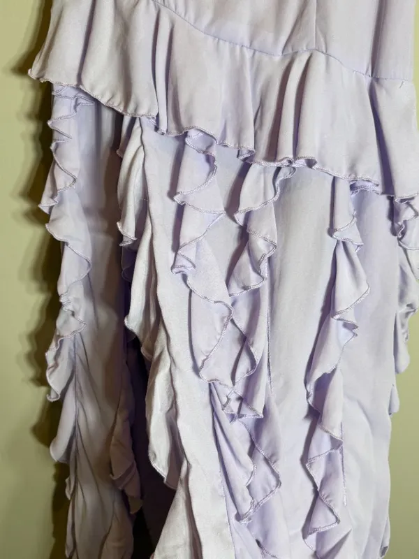 Peppermayo Firefly Maxi Dress Womens 6 Lilac Purple Ruffles Slit Fairy Party NWT - Image 11