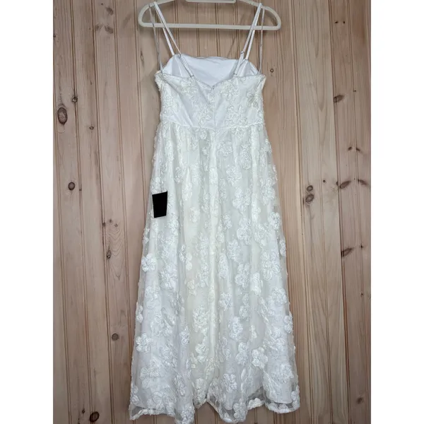NWT Lulus Delightful Charisma White Embroidered Sequin Mesh Midi Dress Glam Sz S - Image 6