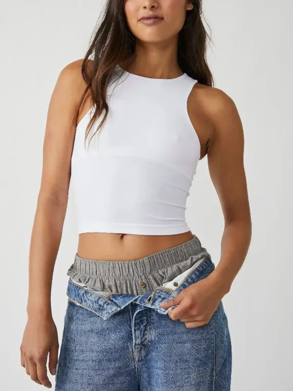 FREE PEOPLE NWT Clean Lines Cami / White - Image 5