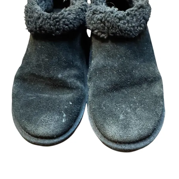 Koolaburra by UGG‎ Slipper Boots Womens Black Suede Shearling Lined Cozy Warm - Image 2
