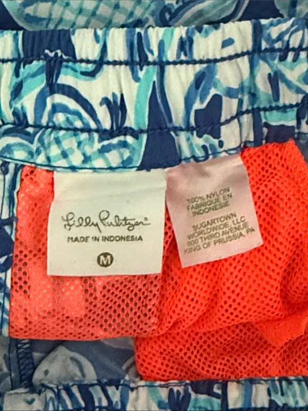 Lilly Pulitzer Get Trunky Blue Elephant Luxletic Shorts - Image 4