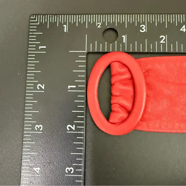 Vintage Rayman/Ridless Red Soft Genuine Leather Women’s Dress Belt Size L - Image 8