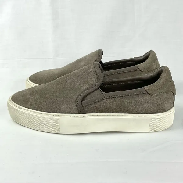 UGG Jass Gray Suede Platform Sneakers Sz 8.5 Slip On Casual - Image 3
