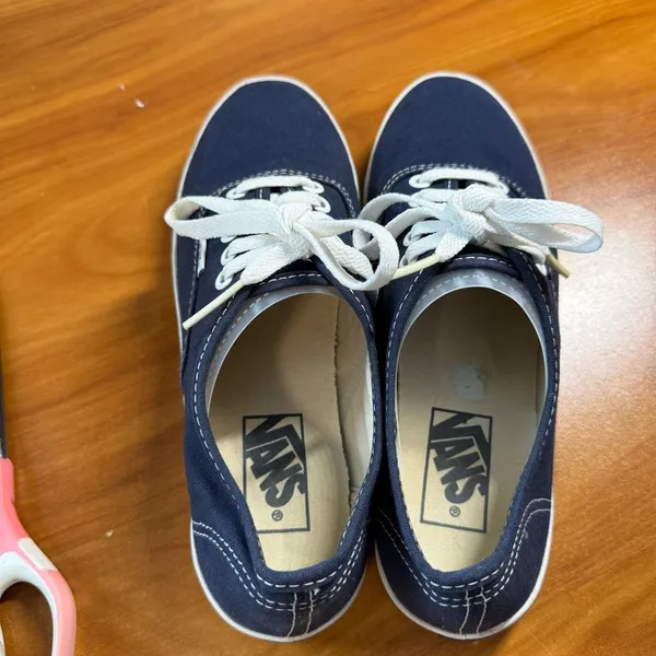 Vans Authentic Low Top Canvas Sneaker Navy‎ Blue Casual W7 - Image 6