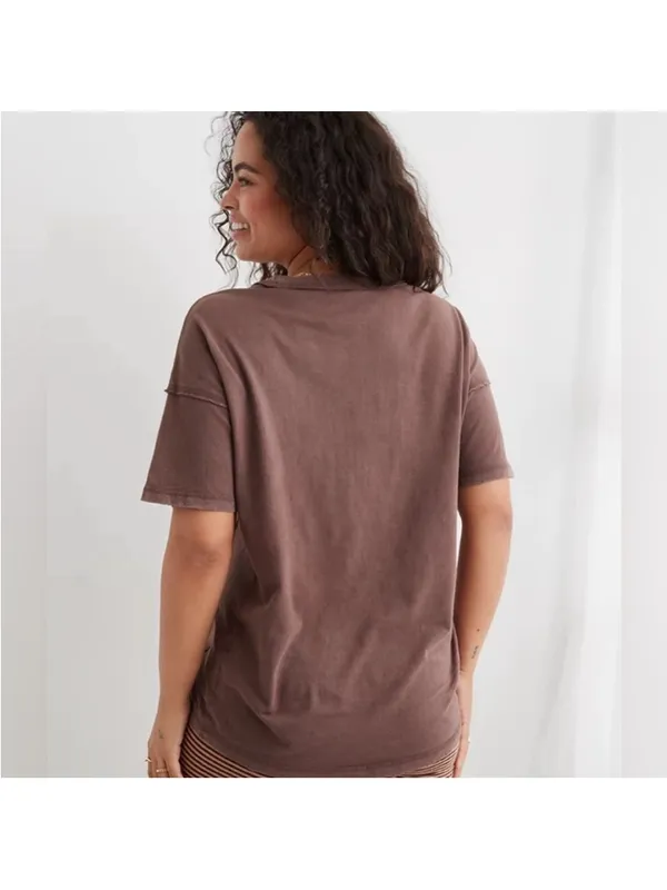 AERIE Crewneck Oversized Boyfriend Tee - Image 2