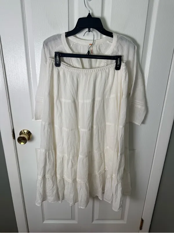 Free People Bright Side Midi Skirt Set in Tofu S/M - Image 7