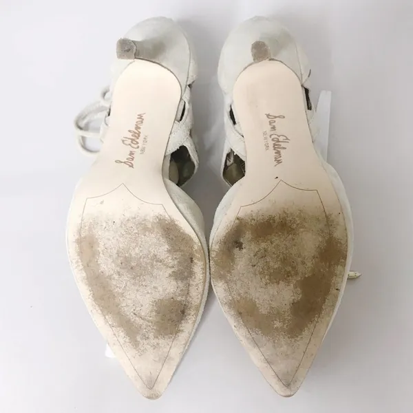 Sam Edelman Zavier Suede Lace-up Pumps Heels Shoes Bone Cream Women 6 - Image 8