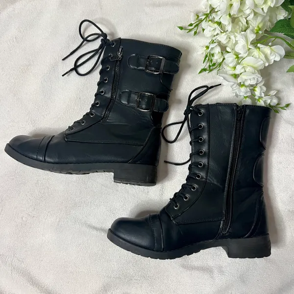 Rue 21 Leather Combat Boots - Image 5