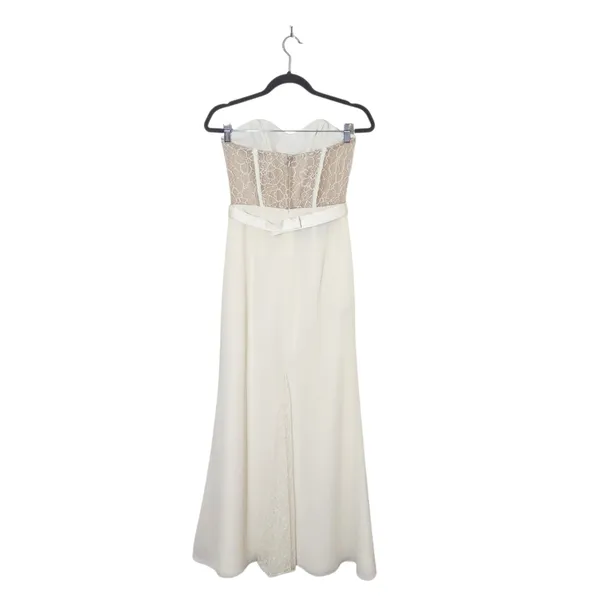 White by Vera Wang Ivory Strapless Formal Dress Size 4 - Image 2