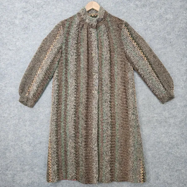L MJ Seattle Jacket Duster Coat fuzzy boucle mohair boho-chic grannycore Knit - Image 3
