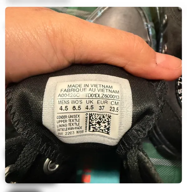 Black Converse All Star high top trainers #sneakers #converse mens 4.5 womens 6 - Image 5