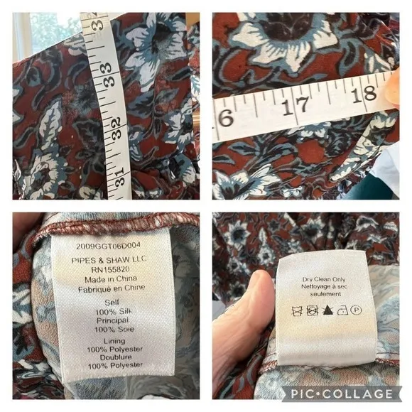 Veronica Beard Silk Floral Ruched Mini Dress Rust Blue‎ Size 0 - Image 7