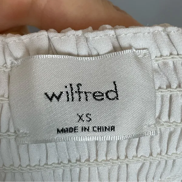 Aritzia Wilfred Ballet Camisole Top White Shirred Smocked Chiffon‎ Size XS Tank - Image 5