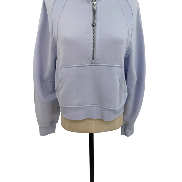 Lululemon Scuba Oversized Half-Zip Hoodie Fleece Lavender Pullover XS/S - Image 3