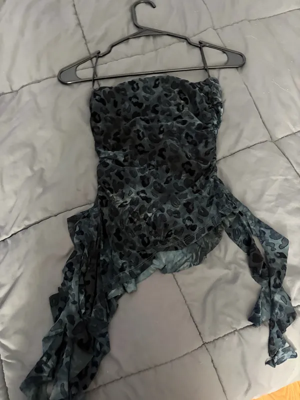 cheeta print tube top Green - Image 2