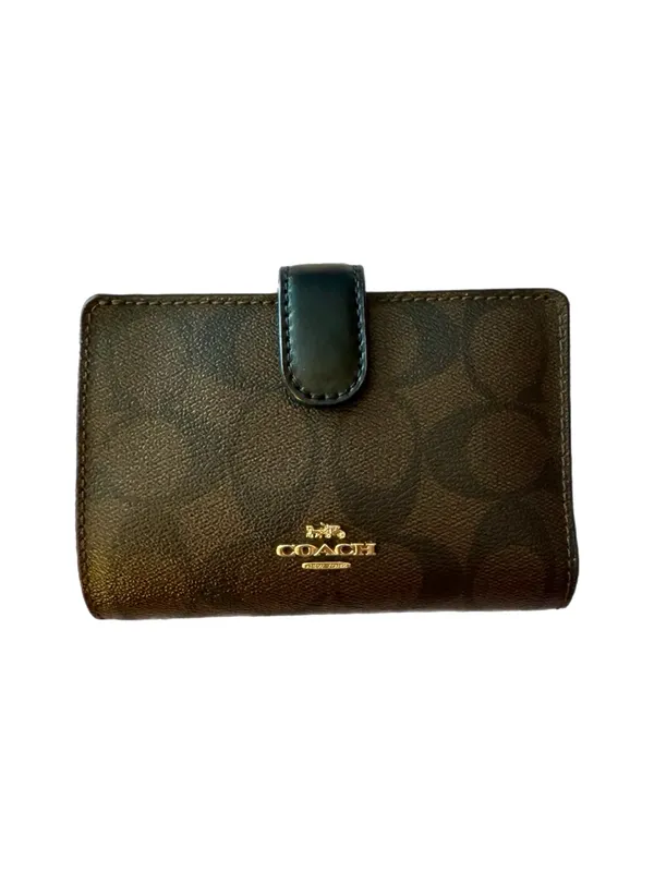 COACH Medium Corner Zip Wallet in Brown Signature - Image 4