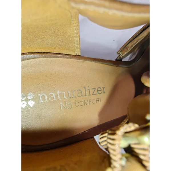 Womens Naturalizer Heeled Sandals Brown Size 7.5 - Image 4