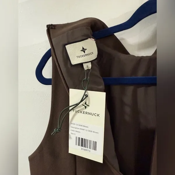 Tuckernuck Demitasse Griffiths Dress S Brown Green A-Line Mini NWT Mod - Image 6