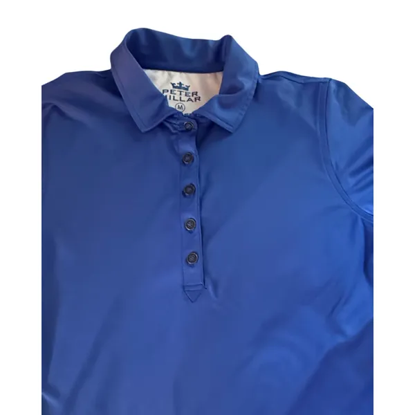 Peter Millar Top Womens Size M Element Wicking Polo Blue SPF 50 Golf Performance - Image 6