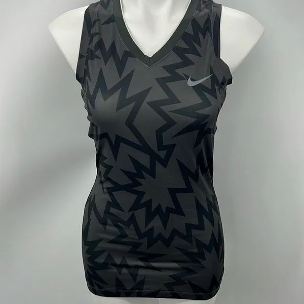 Nike Pro sleeveless black and gray tank size small - Image 2