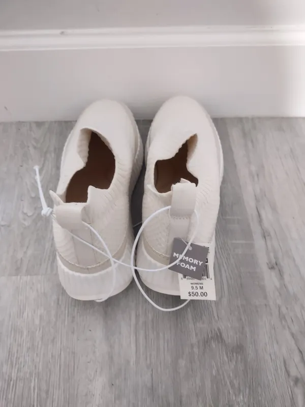 Steve Madden Samhara In Katie Cream Knit Slip-On Platform Sneakers 9.5 - Image 8