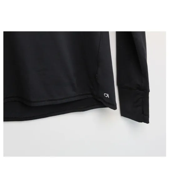 GapFit Women's Sz M Winterbrush Black Long Sleeve with Mock Zip Neck‎ - Image 6