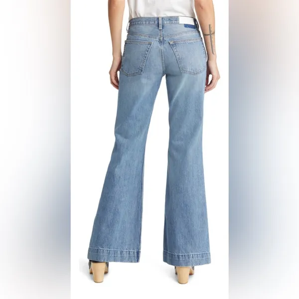NWT Re/done 70sLow Rise‎ Bell Bottom Jeans Sz 27 - Image 2