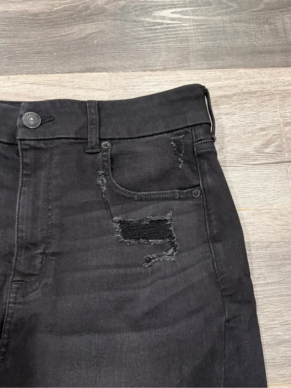 American Eagle Womens Next Level Stretch Curvy Hi-Rise Black Mini Skirt SIze 12 - Image 2