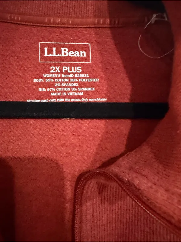 LL bean cozy pullover sz 2x like new in red chestnut heather - Image 3