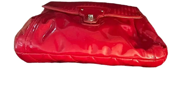 Coach Poppy Glossy Red Quilted Patent Leather Bag - Image 5