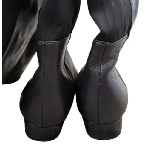 Naturalizer Reese Black Leather Over The Knee Square Toe Side Zip Boots 6M - Image 5