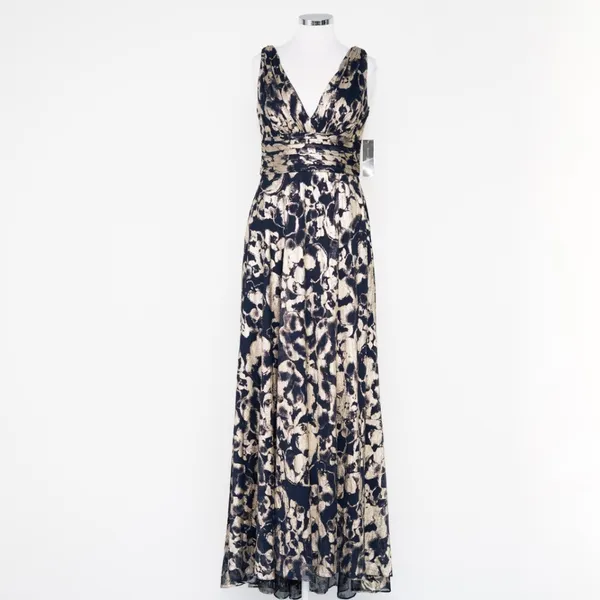 Betsy & Adam - Foil Print Sleeveless Mesh Gown‎ - Image 7