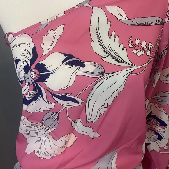 Yumi Kim Pink Floral One Shoulder Mini Dress Women’s size Small NWT‎ - Image 9