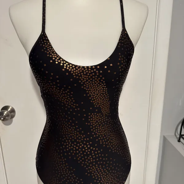 PilyQ Gold Star Metallic Farrah Swimsuit - Size‎ S - New With Tags. - Image 4