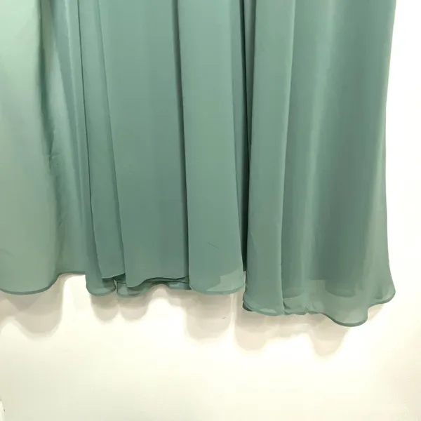 Birdy Grey Sea Glass Green Kaia Chiffon Maxi Bridesmaid Dress L - Image 11