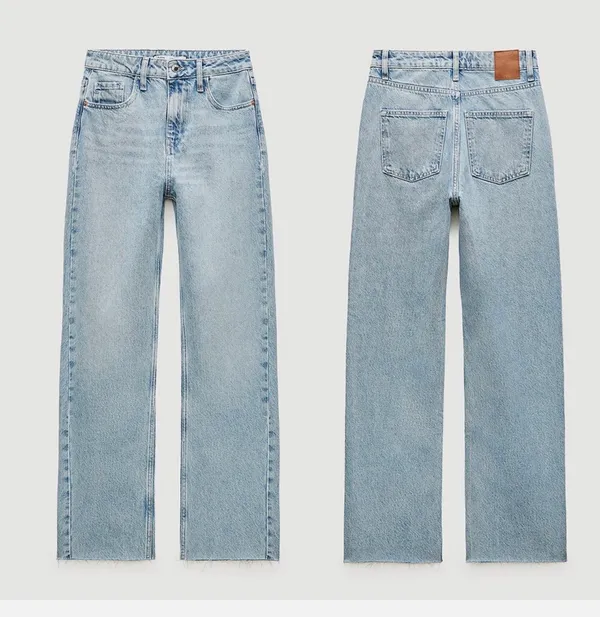 Zara High Rise Straight Leg Jean - Image 2