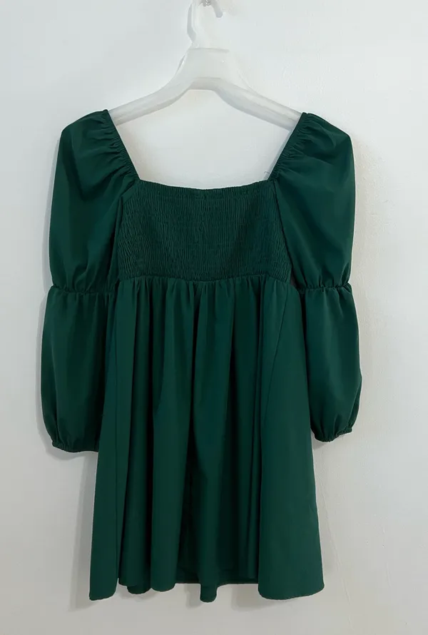 Exlura Emerald Green Silk Amazon Mini Dress - Image 5