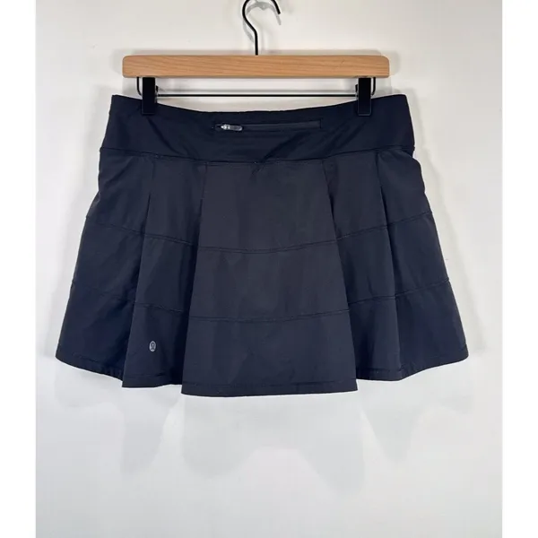 Lululemon Womens Skort Black Pace Rival Mid Rise Swift Mini Skirt Stretch Size 8 - Image 5