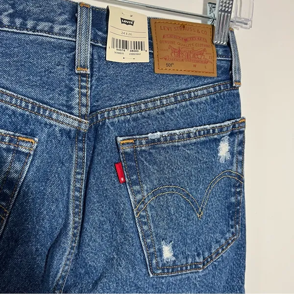 Levi's Women's 501‎ Original Premium Cropped Jeans Athens Ranks 24 x 26 Normcore - Image 7