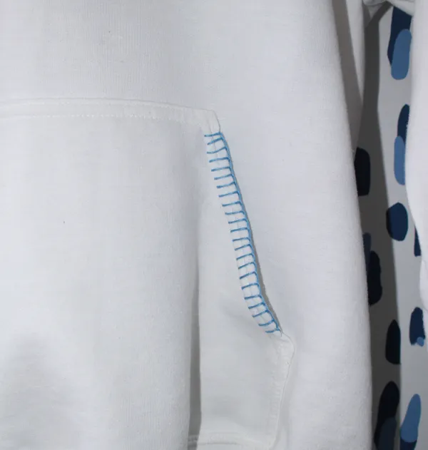 patchwork blue heart sweatshirt White Size s - Image 5