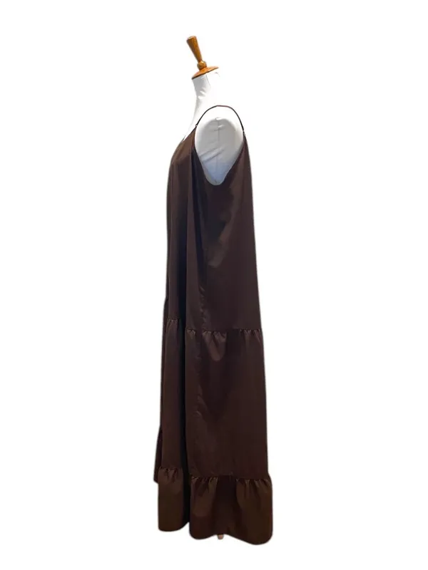 Vonda Prairie Maxi Dress Chocolate Brown Size 4XL Boho Coastal Vacation Summer - Image 10