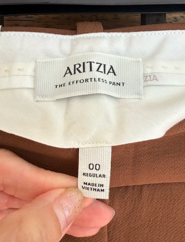 Aritzia Women’s Low Rise Wide-Leg Trousers — Brown Size 00 - Image 6