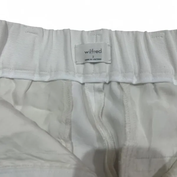Aritzia Wilfred White High-Waisted Pleated Trousers - Image 7