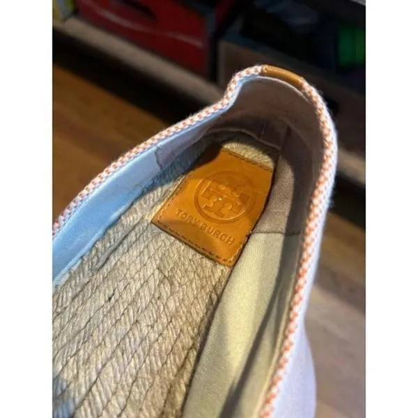 Tory Burch‎ orange slip on flats shoes size 8.5 - Image 2