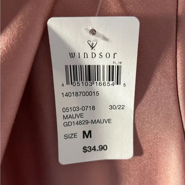 Pink windsor satin cross back dress - Image 3