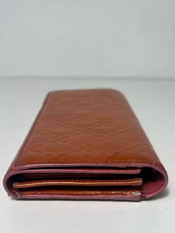 Coach Vintage Clover Embossed Patent Leather Continental Flap Long Wallet - Image 4