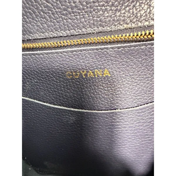 Cuyana Navy Blue Pebbled Leather Slouchy Shoulder Bag - Image 8