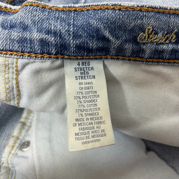 American Eagle Outfitters Y2K Stretch‎ Skinny Flare Light Blue Jeans Size 4 - Image 8