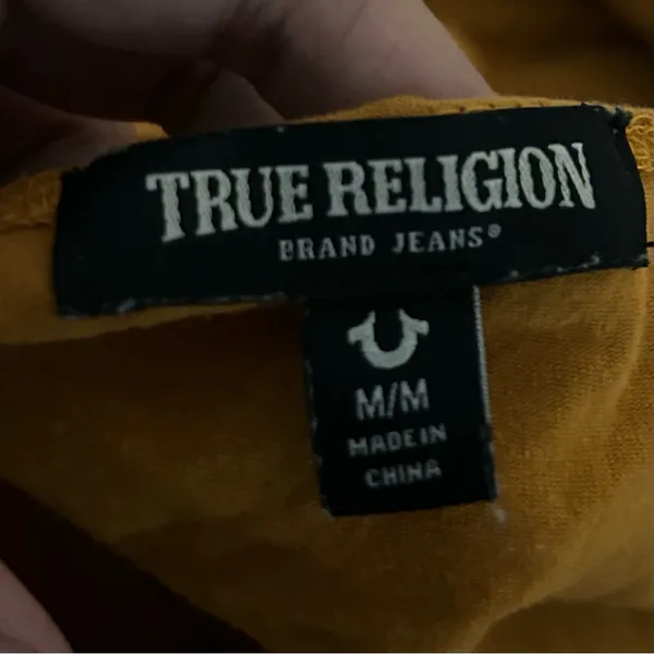 True Religion Open Back Crop Top | Size: M | Tangerine - Image 4